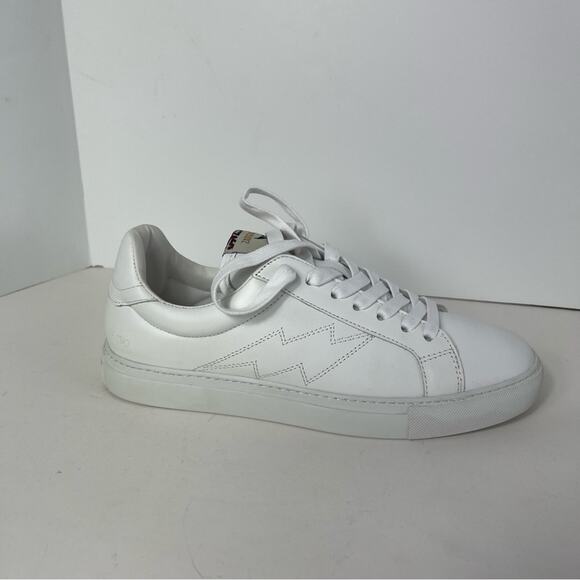 Zadig and Voltaire Low Top Flash Trainers Lighting Bolt Sneakers Unisex - Picture 8 of 16